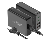 HAMA Stacja ładująca o mocy 65W 2X USB-C 2X USB-A CZARNA - 1331322 - zdjęcie 2